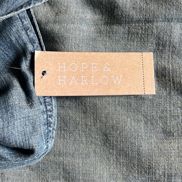 Hope & Harlow two toned denim coloured maxi dress - Picture 4 of 7